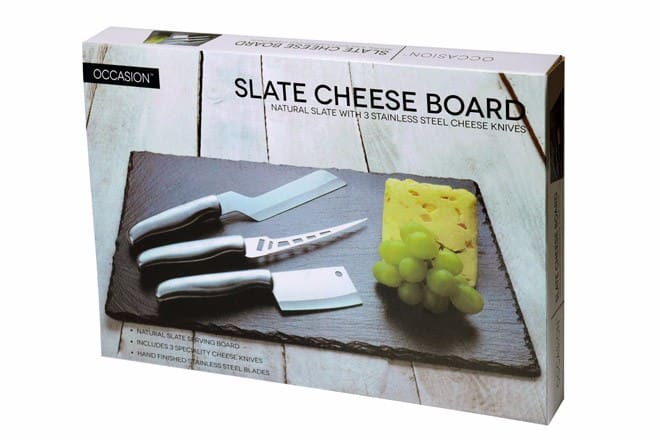 Natural Slate Cheese Board & Knives Set > JT Rewards